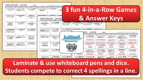 Spelling Games Activities Year 5 and 6 | Teaching Resources