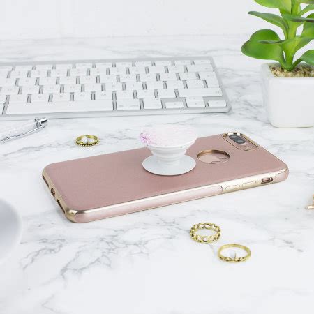 iPhone 7 Plus Rose Gold Case with PopSocket - Rose Gold