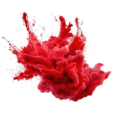 Premium PSD | Splashes of red powder paint