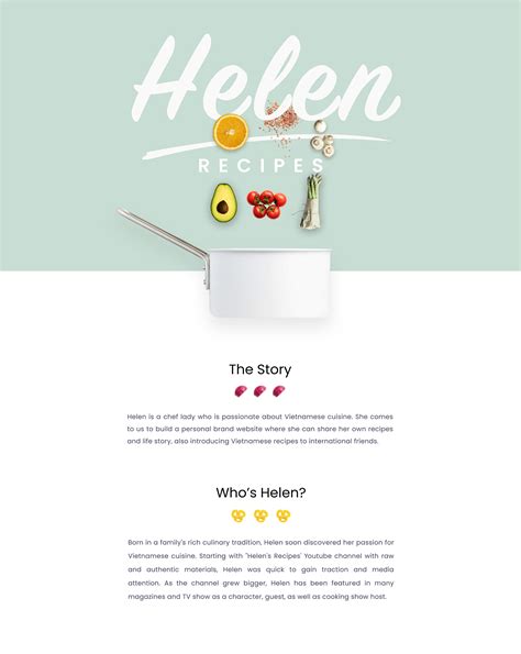 Helen's Recipes Website :: Behance