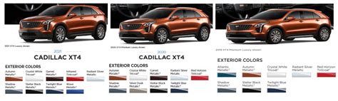 Cadillac Paint Codes & Color Charts