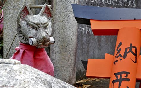 Japan: Kyoto, Fushimi Inari cemetery fox | Fox statue on a S… | Flickr