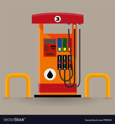 Gas pump station Royalty Free Vector Image - VectorStock