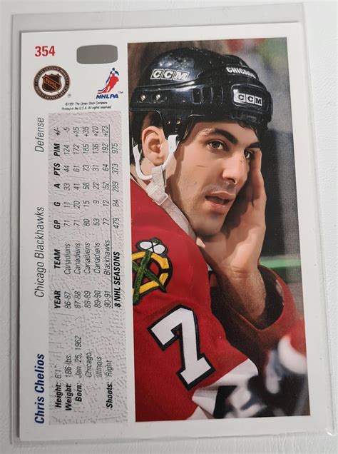 Chris Chelios #354 Prices | 1991 Upper Deck | Hockey Cards