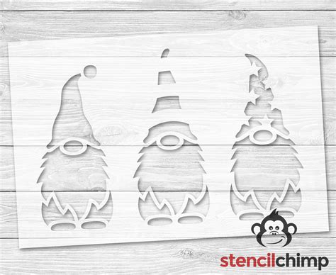 3 Gnomes Stencil Gnome Stencil for Garden Sign Gnome Themed - Etsy UK