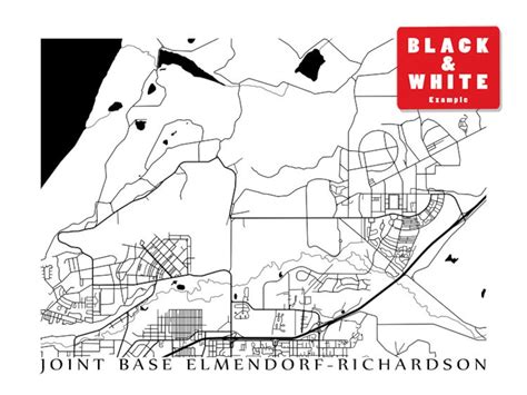 Joint Base Elmendorf-Richardson Anchorage Alaska Map | Etsy