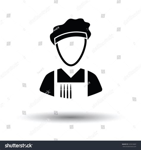 Artist Icon White Background Shadow Design Stock Vector (Royalty Free) 523910683 | Shutterstock