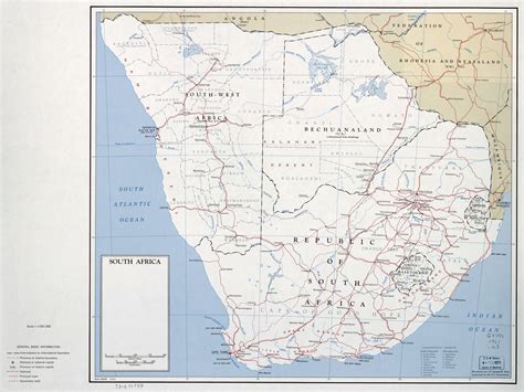 Large political map of South Africa – 1961 | Vidiani.com | Maps of all ...