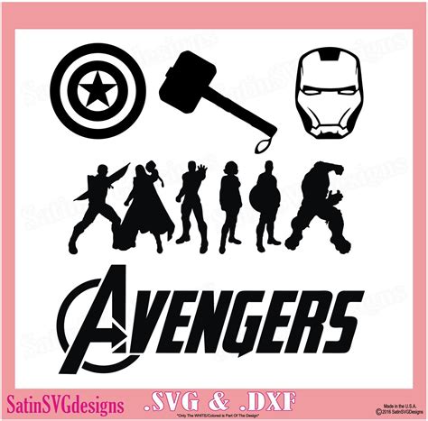 Avengers Hero Set Design SVG Files, Cricut, Silhouette Studio, Digital Cut Files