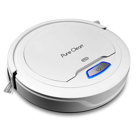 Pure Clean Robot Vacuum Cleaner - Upgraded Lithium Battery 90 Min Run Time - Automatic Bot Self ...