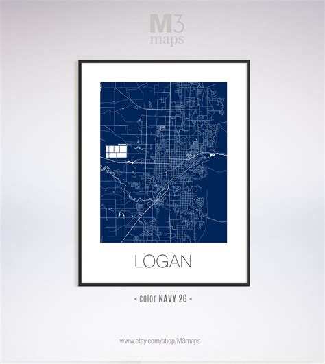 Logan Utah Logan UT Map Logan Map Logan Print Logan - Etsy