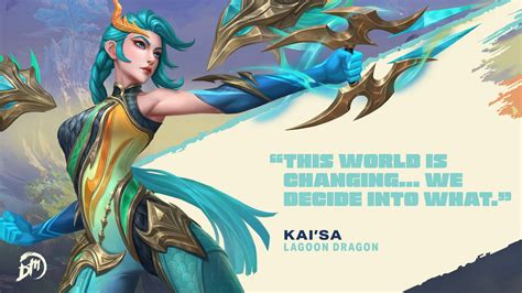 Wild Rift - Lagoon Dragon Kai'Sa Promo Art : r/kaisamains