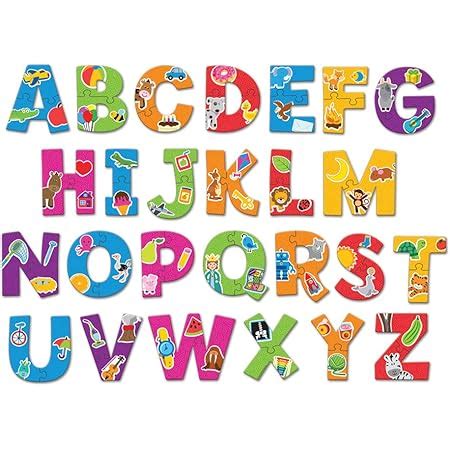 Amazon.com: Learning Resources Alphabet Puzzle Cards, Early ABCs ...