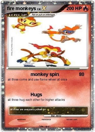 Pokémon fire monkeys - monkey spin - My Pokemon Card