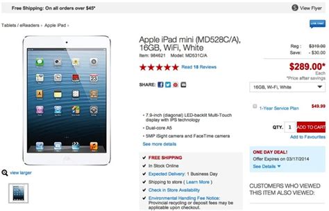 Staples: 16GB Wi-Fi iPad mini On Sale for $289, Today Only • iPhone in ...