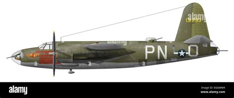 Illustration of a-B-26 Marauder. Flak Bait is a B-26 Marauder from the ...