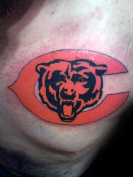 50 Chicago Bears Tattoos For Men - NFL Football Ink Ideas