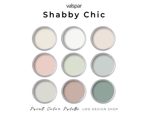 Shabby Chic Valspar Paint Color Palette Cottage (Download Now) - Etsy