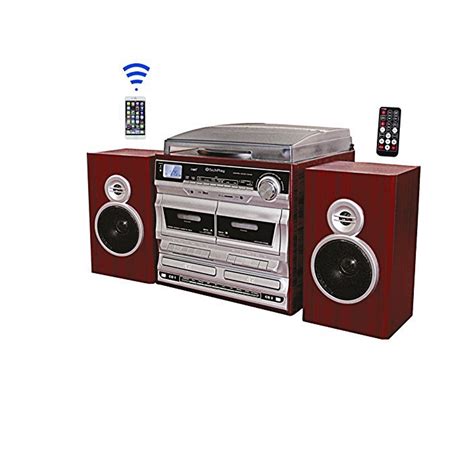 TechPlay Retro Turntable, Double CD & Cassette Recorder/Player, BT, AM ...