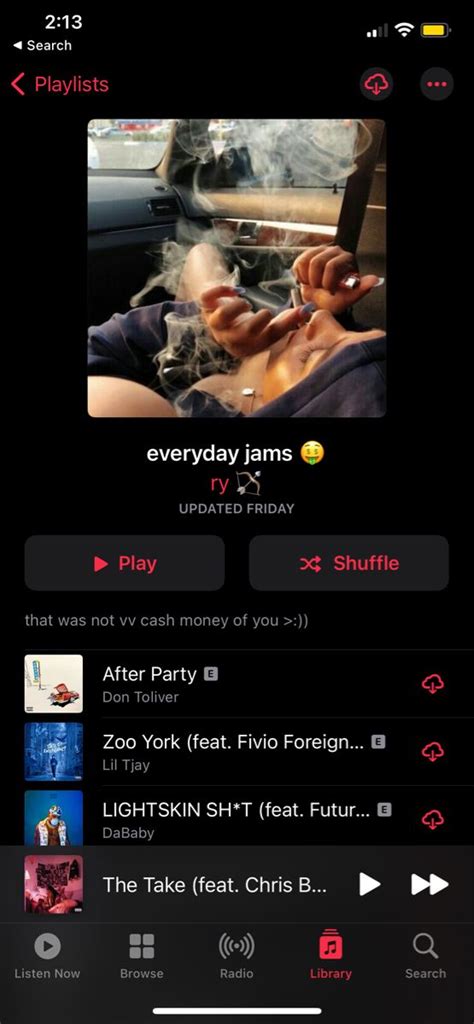 everyday jams | Party music playlist, Rap music playlist, Instagram music