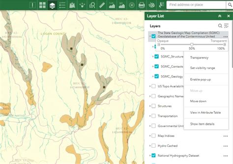 The National Map Viewer geology layer. (Image reproduced from USGS... | Download Scientific Diagram