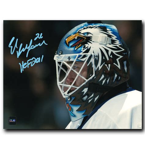 Ed Belfour Toronto Maple Leafs Autographed Mask 8x10 Photo | CoJo Sport Collectables Inc.