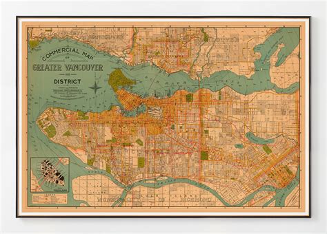 Vancouver Map 1928 - Majesty Maps & Prints