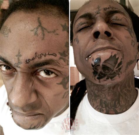 Lil Wayne Gets Two New Face Tats - XXL