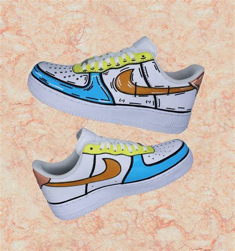 Custom Nike Air Force 1 Cartoon Nike Air Force One Hand | Etsy