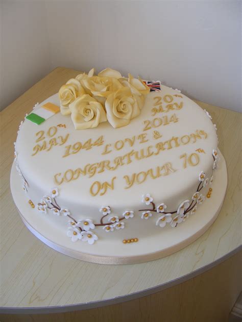 10 70 Years Wedding Anniversary Cakes Photo - 70th Wedding Anniversary Cake, 70th Wedding ...