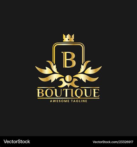 Boutique luxury logo design template inspiration Vector Image