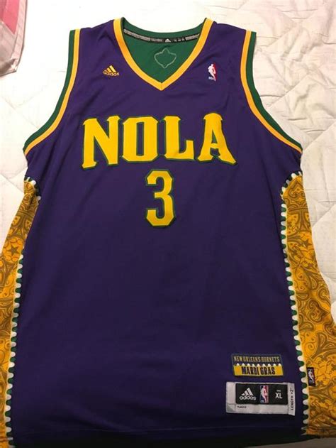 Adidas NEW ORLEANS HORNETS "NOLA" Chris Paul Mardi Gras Jersey | SOLD | Basketball Apparel ...