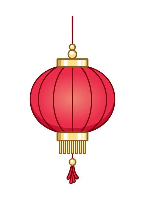 Chinese festival hanging lantern cartoon vector illustration ...