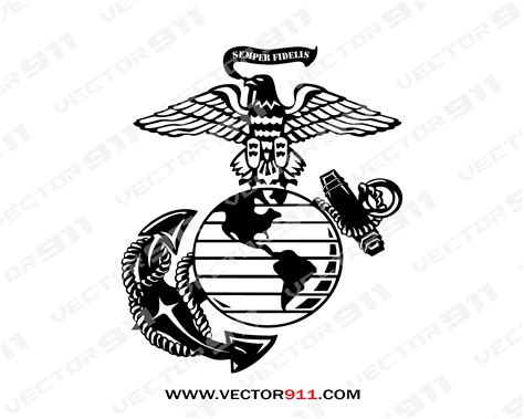 Usmc Logo Black And White