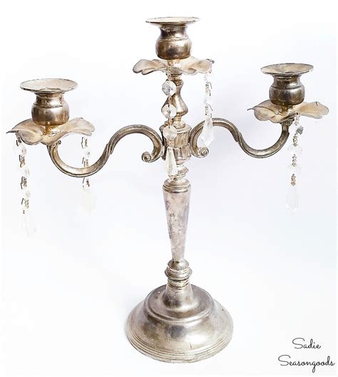 Silver Candelabra as a Jewelry Tree Stand for Elegant Organization