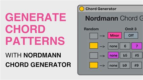 Generate Chord Progressions With The Nordmann Chord Generator - YouTube