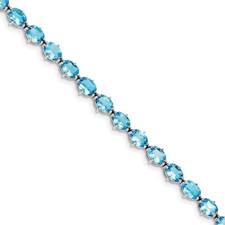 Sterling Silver Light Swiss Blue Topaz Bracelet. Gem Wt- 15.62ct ...