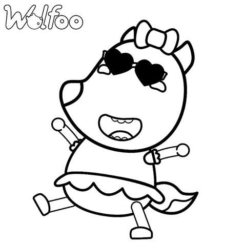 Lucy from Wolfoo coloring page - Download, Print or Color Online for Free