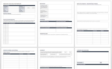 Free Job Analysis Templates | Smartsheet