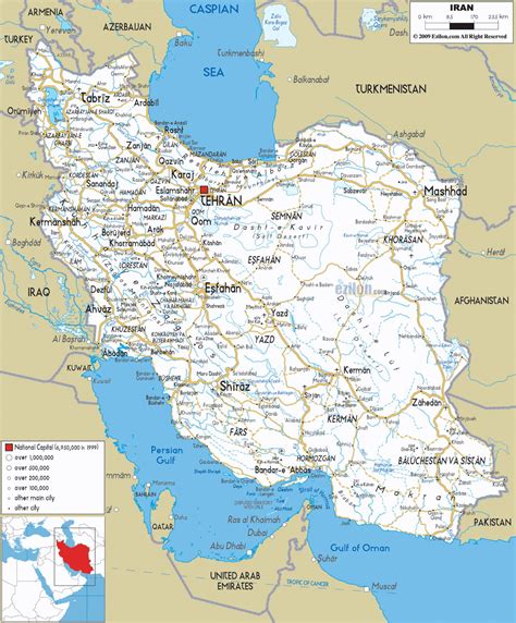 خريطة إيران Iran Map - مجلة رحالة