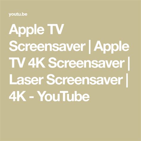 Apple TV Screensaver | Apple TV 4K Screensaver | Laser Screensaver | 4K - YouTube in 2022 ...