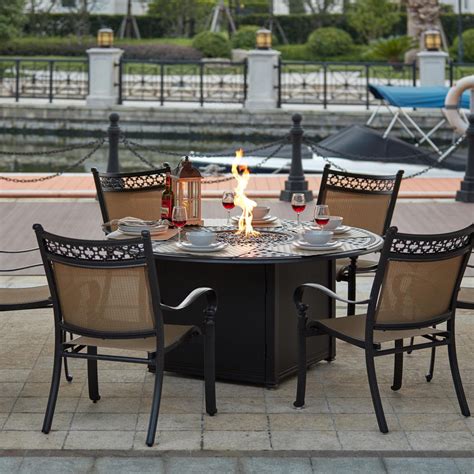 Outdoor Fire Pit Dining Table