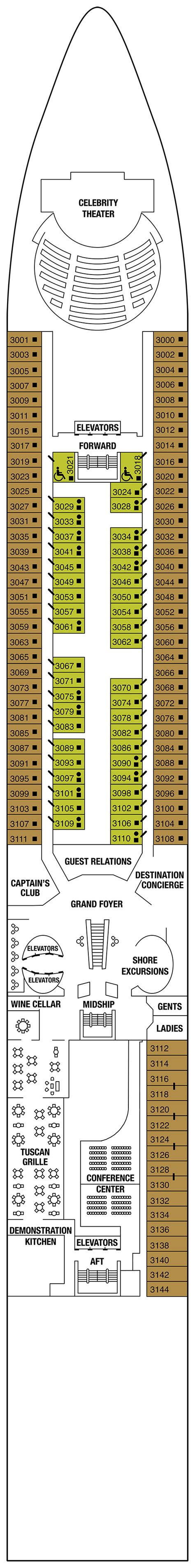 Celebrity Summit Deck Plans | CruiseInd