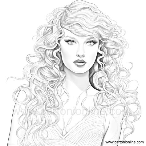 Dibujo 12 de Taylor Swift para colorear