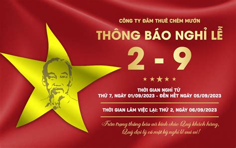 Notice Of Vietnam National Day Holiday On September 2 | PSD Free ...