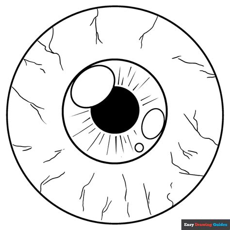 Eyeball Coloring Page | Easy Drawing Guides