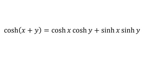 Hyperbolic Trigonometric Identity: cosh(x+y) | Mathematics, Math, Easy tutorial