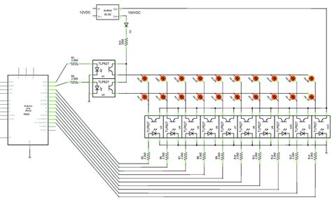 12 Hour Nixie Clock Schematic