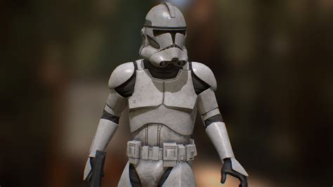 Phase II Clone Trooper + DC-15s Blaster (Rigged) - Download Free 3D model by Greg McKechnie ...