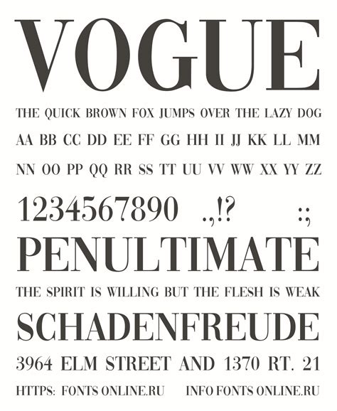 Vogue font